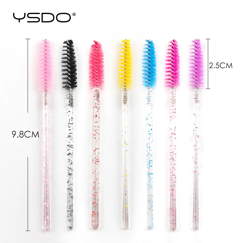 5/50 peças de pincéis para cílios postiços, ferramentas para extensão de cílios, pincel para sobrancelhas, aplicadores de rímel, escovas para cílios, ferramenta cosmética