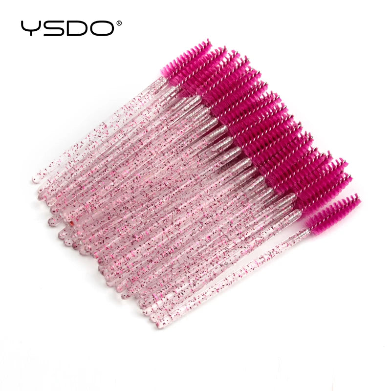 5/50 peças de pincéis para cílios postiços, ferramentas para extensão de cílios, pincel para sobrancelhas, aplicadores de rímel, escovas para cílios, ferramenta cosmética