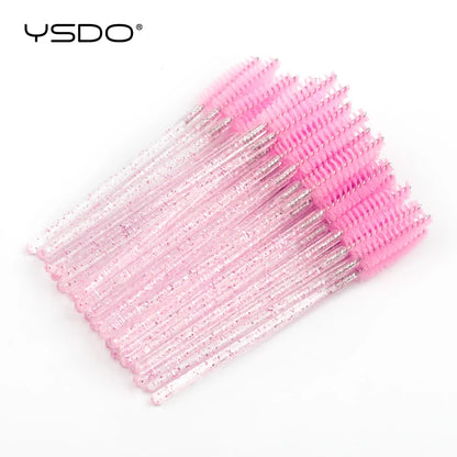 5/50 peças de pincéis para cílios postiços, ferramentas para extensão de cílios, pincel para sobrancelhas, aplicadores de rímel, escovas para cílios, ferramenta cosmética