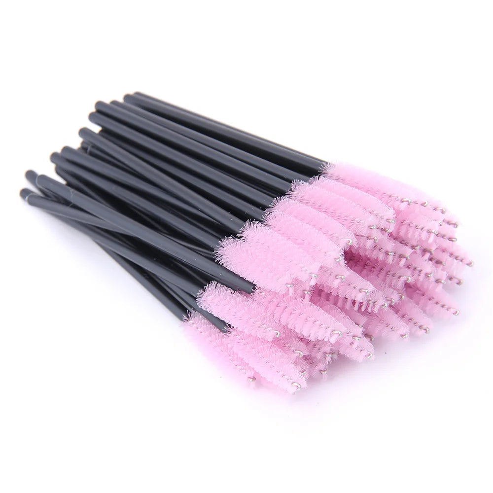 5/50 peças de pincéis para cílios postiços, ferramentas para extensão de cílios, pincel para sobrancelhas, aplicadores de rímel, escovas para cílios, ferramenta cosmética