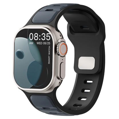 Pulseira esportiva de silicone para Apple Watch Series 11, 10, 9, 8, 7, 6, 5, 4, SE3, Ultra 1 e 2, nos tamanhos 49 mm, 46 mm, 45 mm, 44 mm, 42 mm, 41 mm e 40 mm.