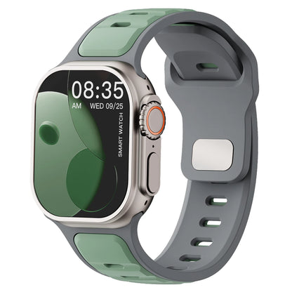 Pulseira esportiva de silicone para Apple Watch Series 11, 10, 9, 8, 7, 6, 5, 4, SE3, Ultra 1 e 2, nos tamanhos 49 mm, 46 mm, 45 mm, 44 mm, 42 mm, 41 mm e 40 mm.