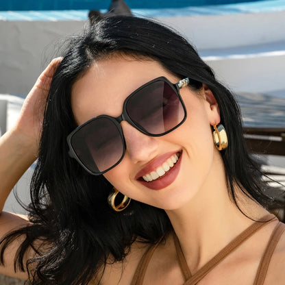 Fashion Square Trendy Cycling Sunglasses Women Big Frame Colorful Sun Glasses Female Gradient Outdoor Shades Ladies Eyewear