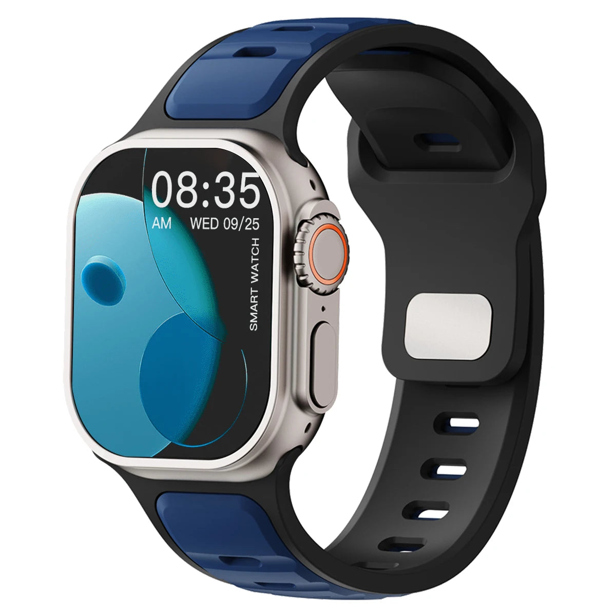 Pulseira esportiva de silicone para Apple Watch Series 11, 10, 9, 8, 7, 6, 5, 4, SE3, Ultra 1 e 2, nos tamanhos 49 mm, 46 mm, 45 mm, 44 mm, 42 mm, 41 mm e 40 mm.