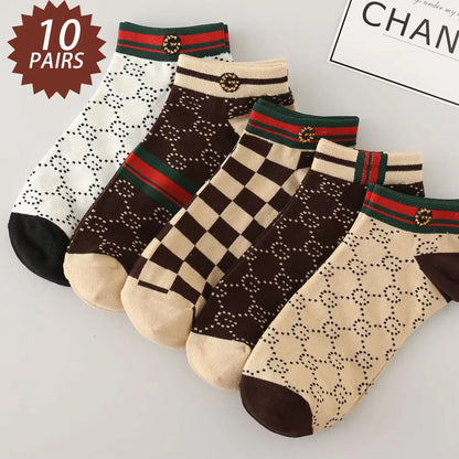 5/10 pcs Men's Thin Breathable Low-Cut Socks - Anti-Odor, Moisture-Wicking, Lightweight, Comfortable & Versatile for Daily Wear