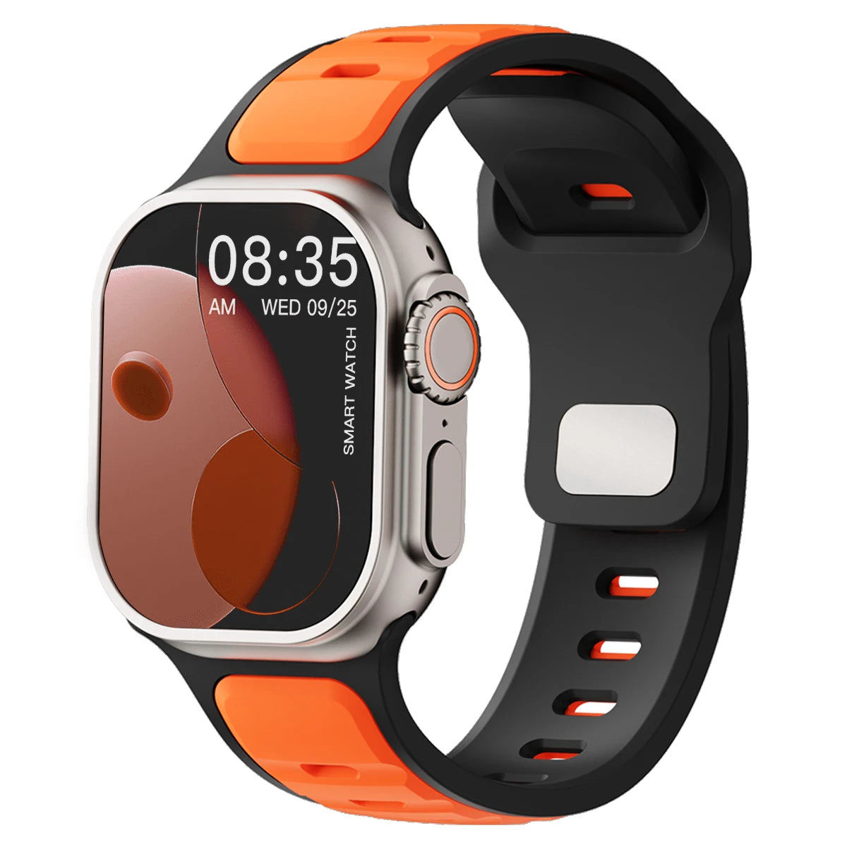 Pulseira esportiva de silicone para Apple Watch Series 11, 10, 9, 8, 7, 6, 5, 4, SE3, Ultra 1 e 2, nos tamanhos 49 mm, 46 mm, 45 mm, 44 mm, 42 mm, 41 mm e 40 mm.