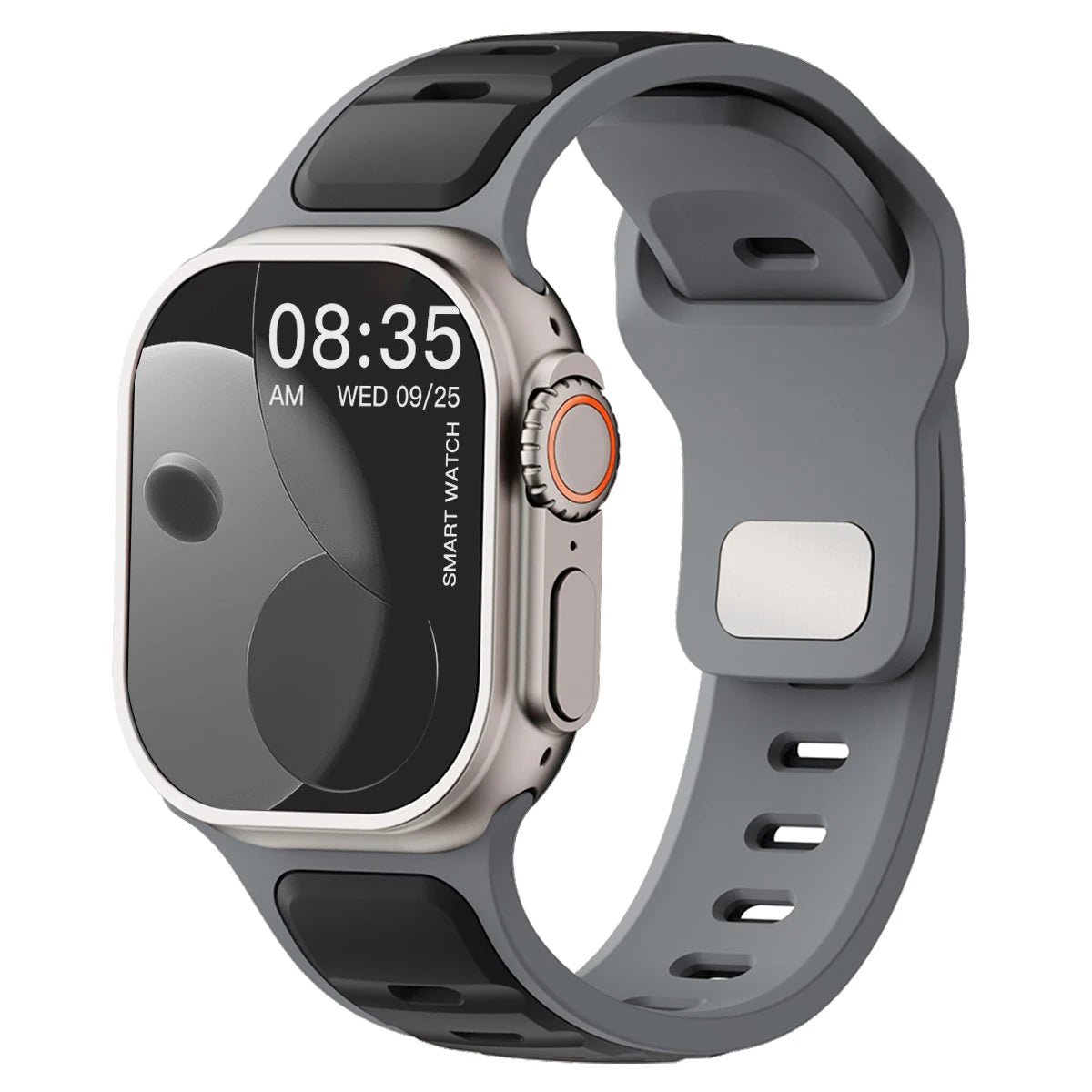 Pulseira esportiva de silicone para Apple Watch Series 11, 10, 9, 8, 7, 6, 5, 4, SE3, Ultra 1 e 2, nos tamanhos 49 mm, 46 mm, 45 mm, 44 mm, 42 mm, 41 mm e 40 mm.